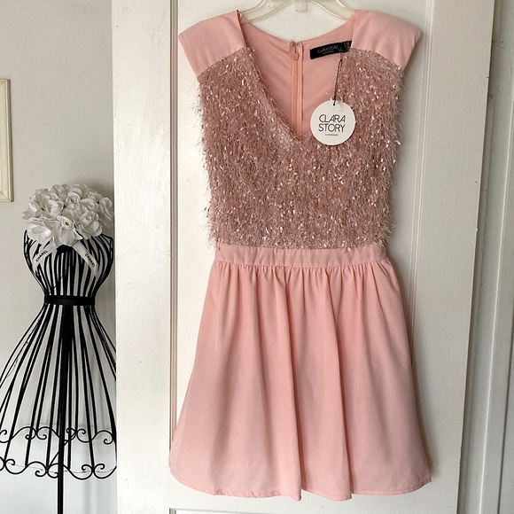 Anthropologie Dresses & Skirts - JUST DROPPED #75 Pretty In Pink Fringe Bodice Fit & Flare Skater Dress S M L